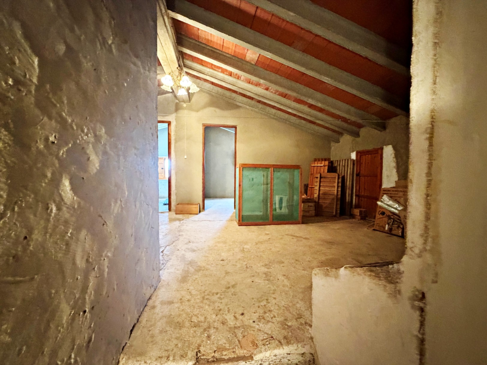 Attached country house, plus large plot with fruit trees.