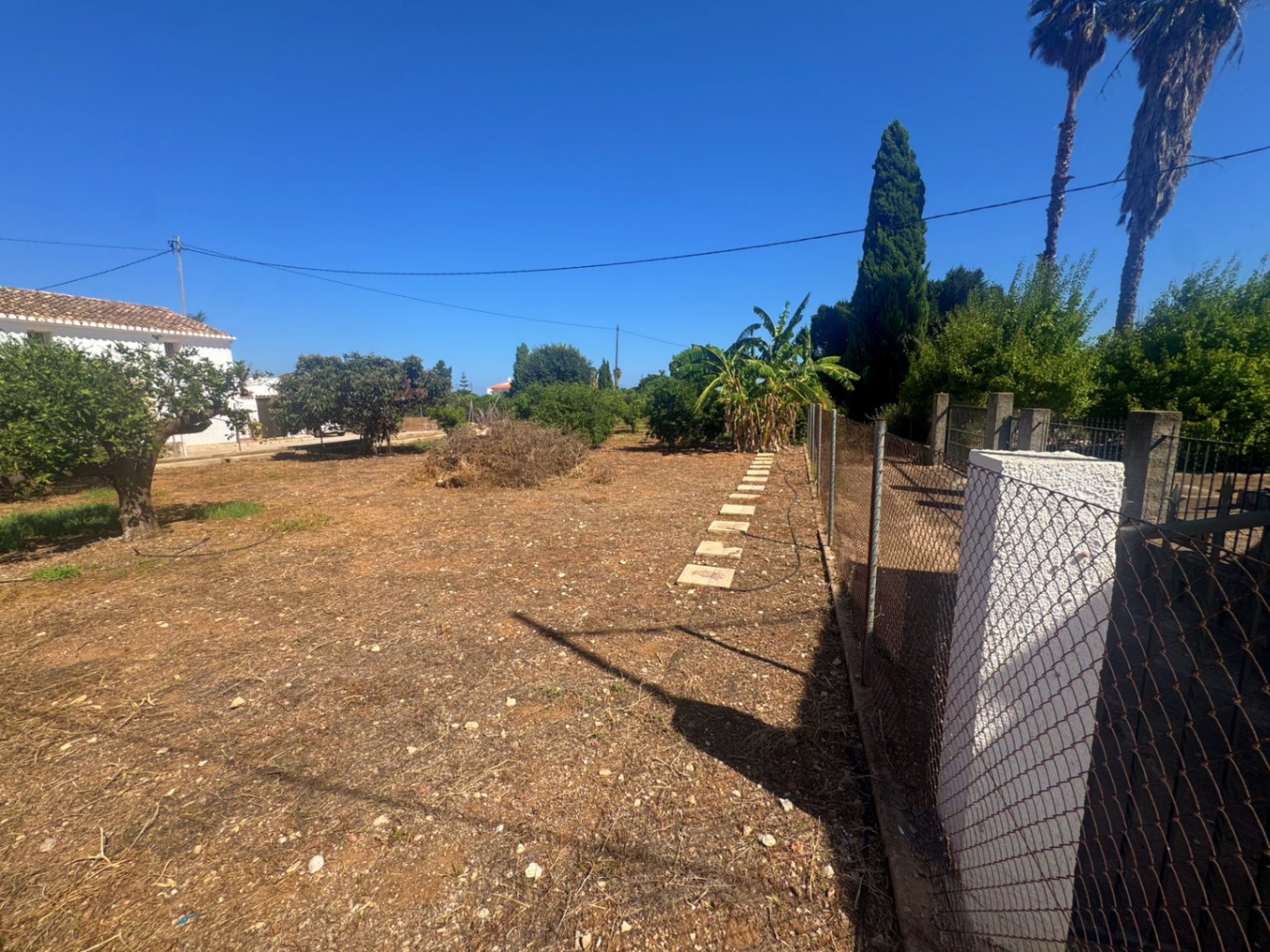 Attached country house, plus large plot with fruit trees.